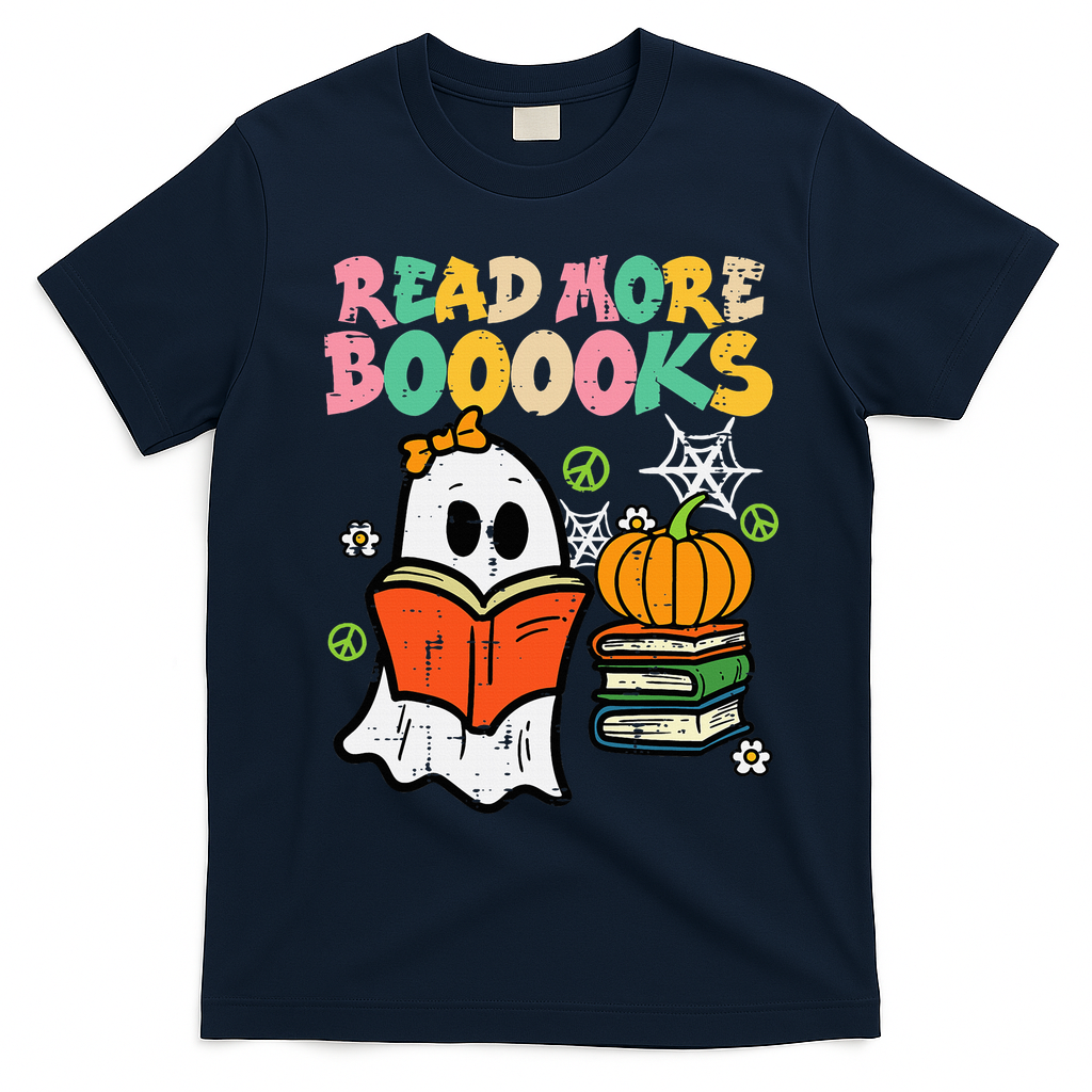 Bookworm Halloween Costume T-Shirt - Navy Blue