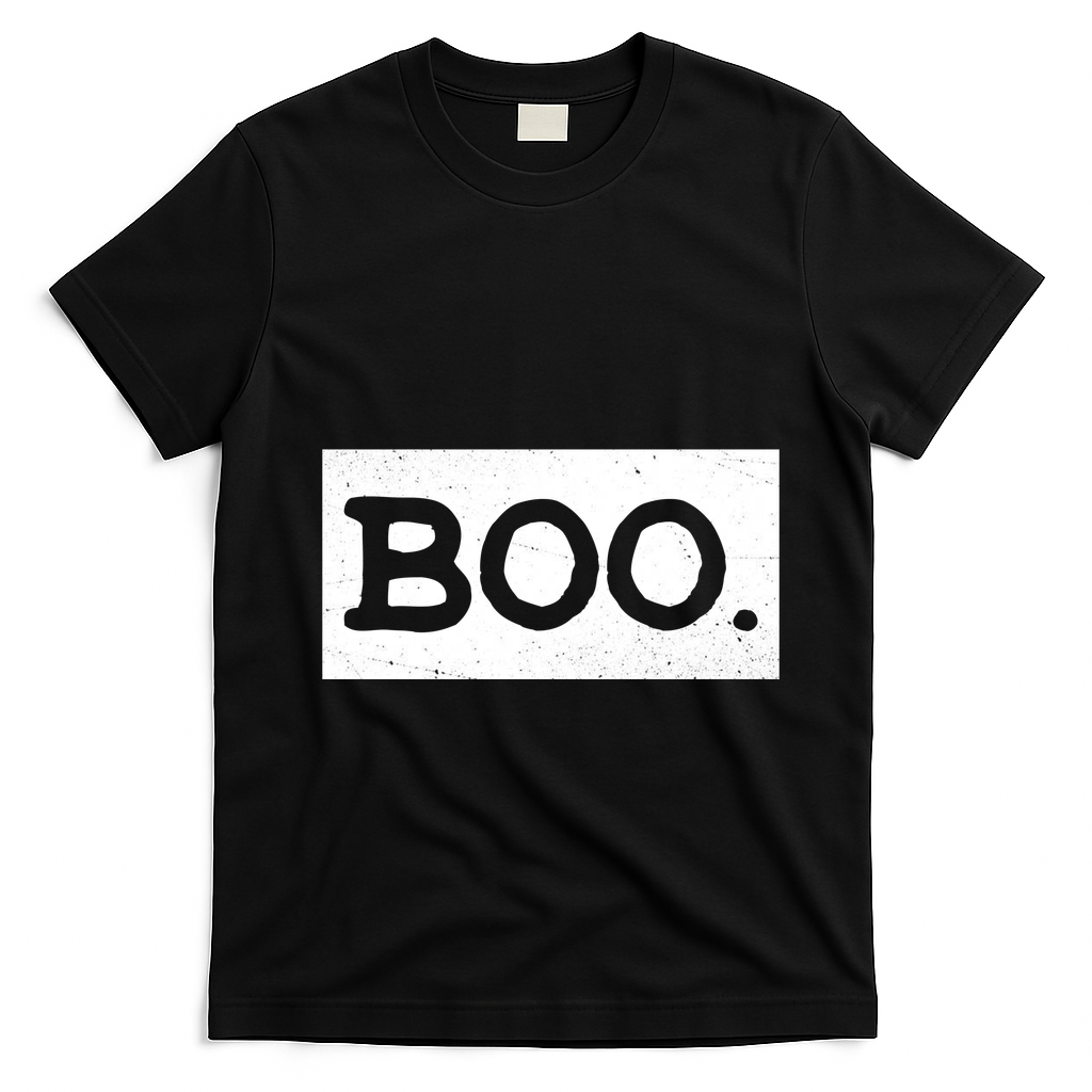 Boo Halloween Festive T-Shirt - Black