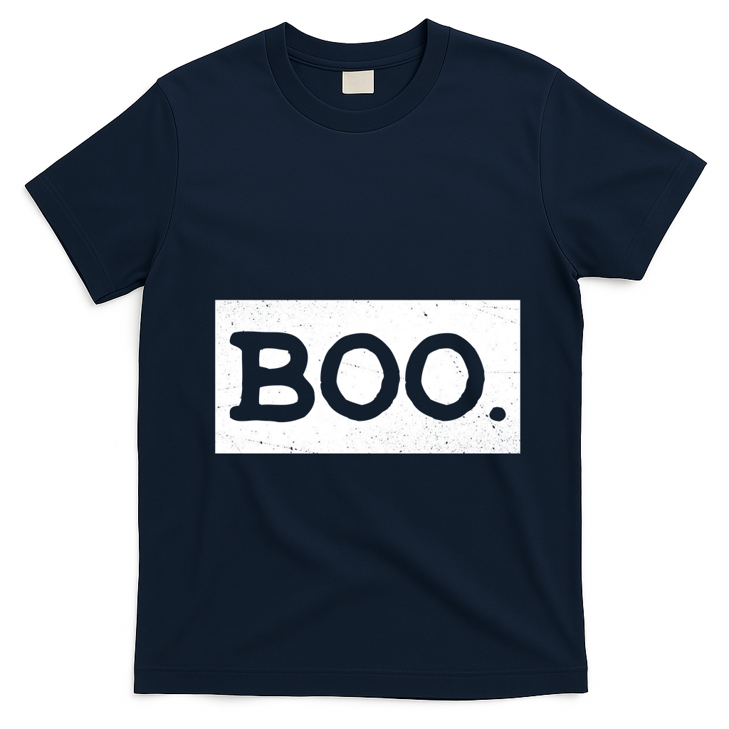 Boo Halloween Festive T-Shirt - Navy Blue