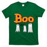 Boo Hanging Ghost Cute Funny Halloween Party T-Shirt - Irish Green