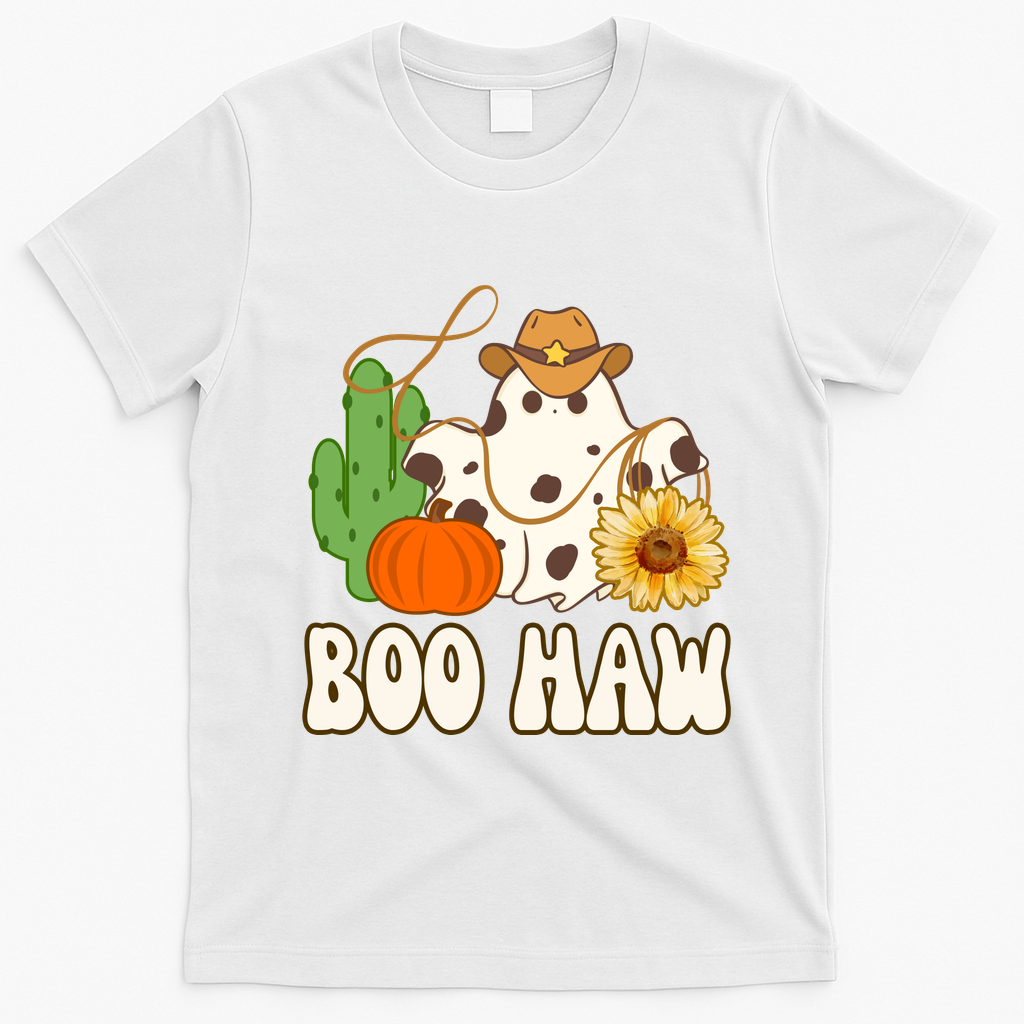 Boo Haw Halloween Country T-Shirt - White