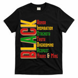 Black History Honor Inspiration Strength Truth Overcoming Respect Yours And Mine T-Shirt