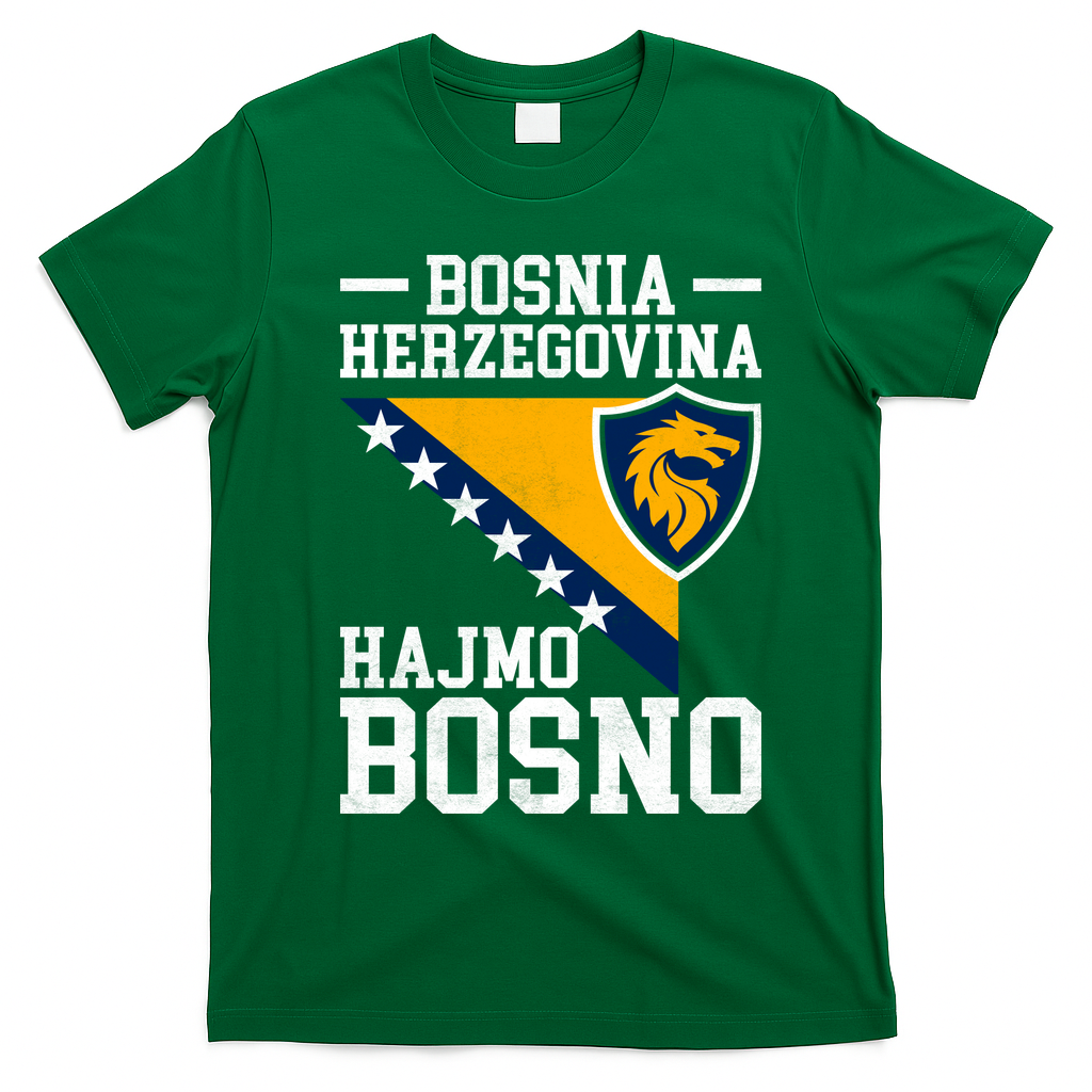 Bosnia Herzegovina Lion For Soccer Fans T-Shirt - Irish Green
