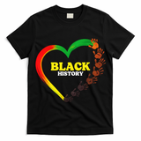 Black History Month Heart African Pride Colors T-Shirt