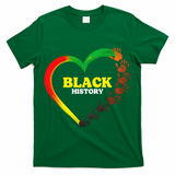 Black History Month Heart African Pride Colors T-Shirt