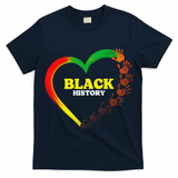 Black History Month Heart African Pride Colors T-Shirt