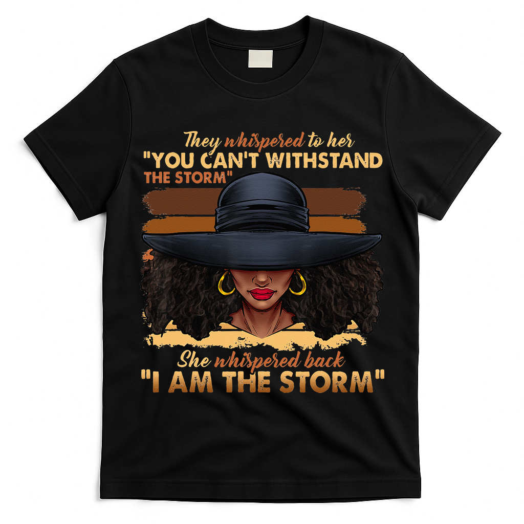 Black History Month African Woman Afro I Am The Storm T-Shirt