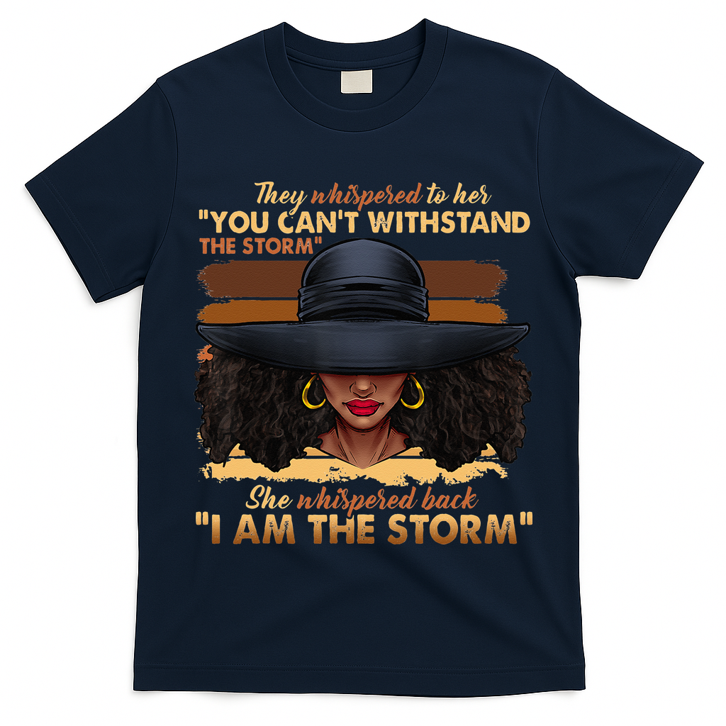 Black History Month African Woman Afro I Am The Storm T-Shirt