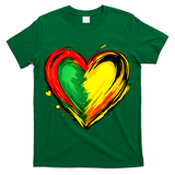 Black History Month Colorful Heart Love African American T-Shirt