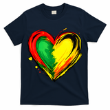 Black History Month Colorful Heart Love African American T-Shirt
