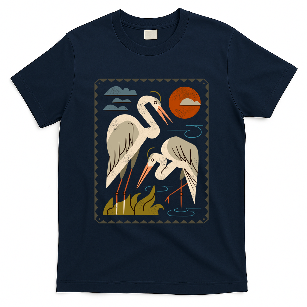 Blue Heron Pair - Navy
