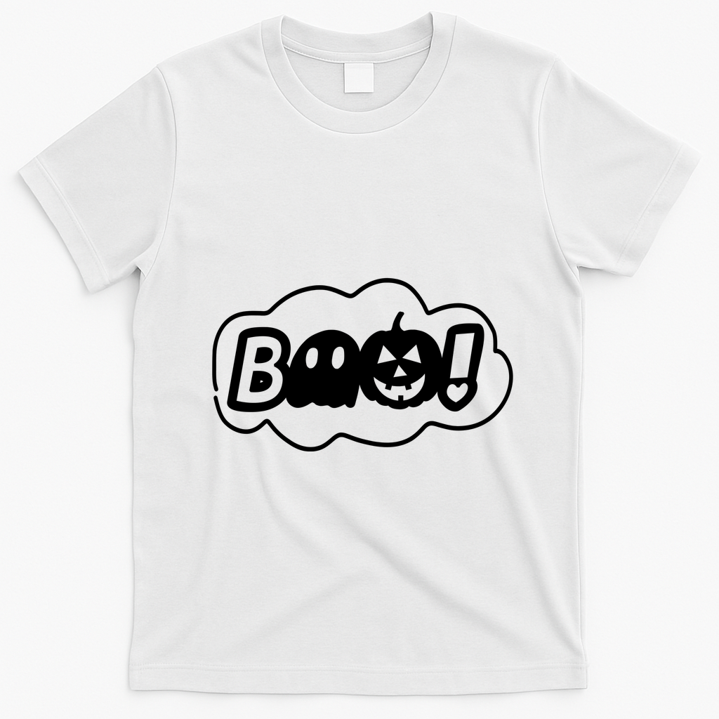 Boo Halloween Pumpkin Season T-Shirt - White