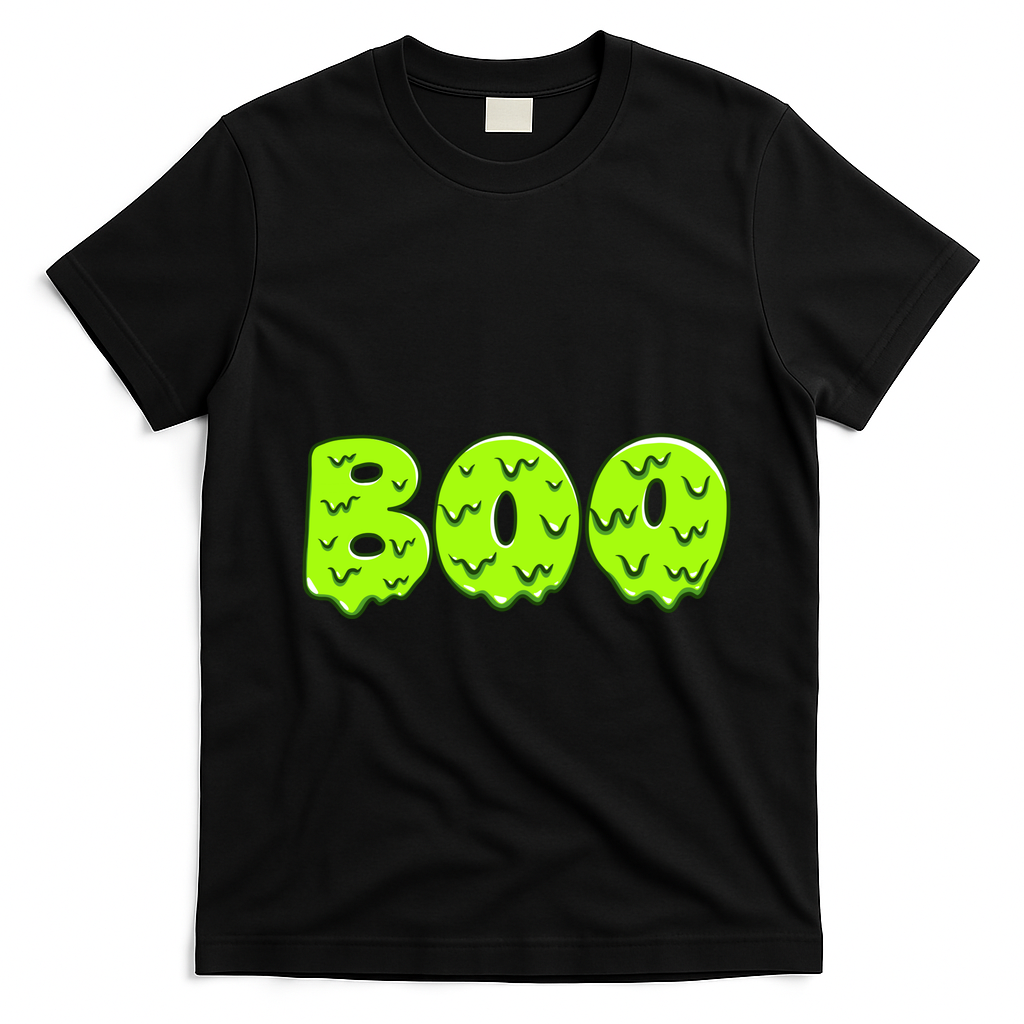Boo Halloween Slime T-Shirt - Black