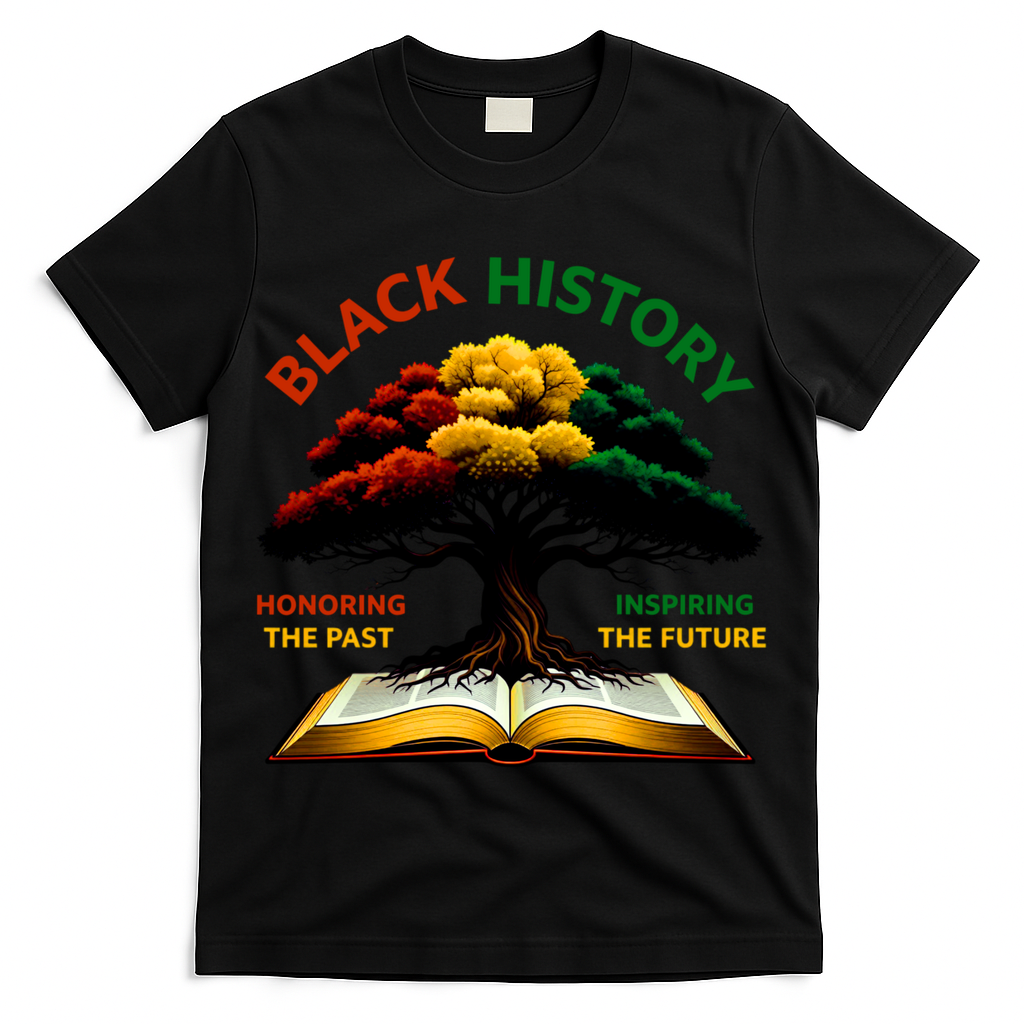 Black History Tree Root Book Honoring The Past Inspiring The Future T-Shirt