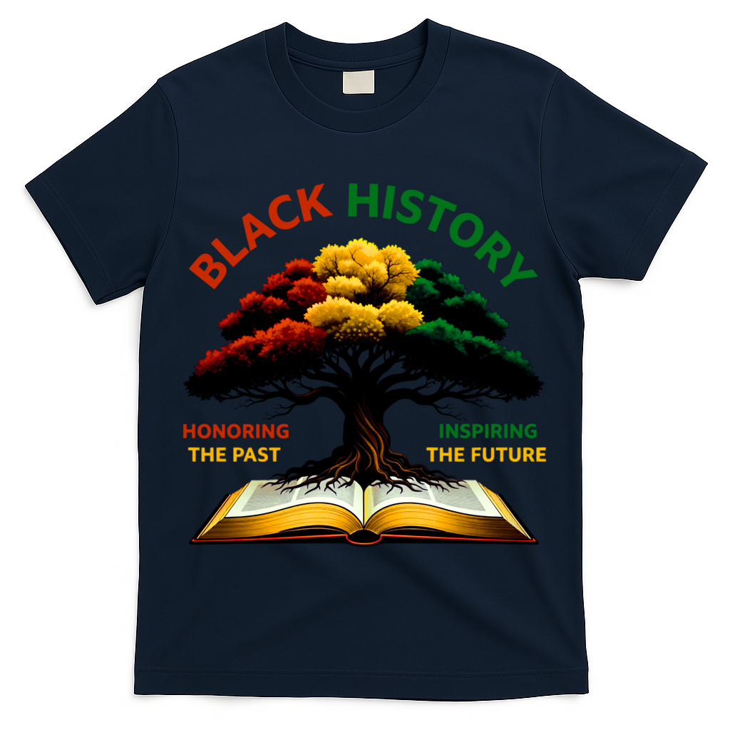 Black History Tree Root Book Honoring The Past Inspiring The Future T-Shirt
