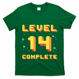 Born In 2007 Level 14 Complete 14th Birthday Retro Gaming Gift T-Shirt