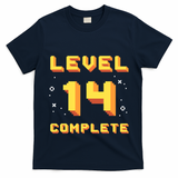Born In 2007 Level 14 Complete 14th Birthday Retro Gaming Gift T-Shirt