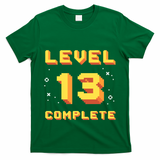Born In 2008 Level 13 Complete 13th Birthday Retro Gaming Cute Gift T-Shirt