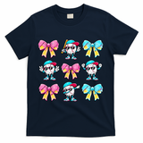 Baseball Ice Cream Drip Coquette T-Shirt - Navy