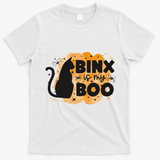 Binx Is My Boo Halloween Cat Scary Holiday Horror Night T-Shirt - White