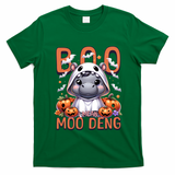 Boo I Mean Moo Deng Halloween Pygmy Hippo Gift T-Shirt - Irish Green