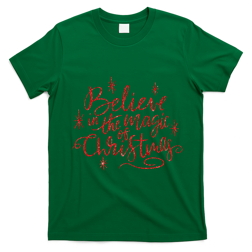 Believe In The Magic Of Christmas T-Shirt - Irish Green