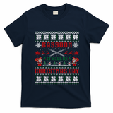 Bassoon It Will Be Christmas Day Gift Ugly Gift T-Shirt - Navy Blue