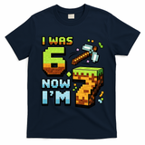 Birthday I Was 6 Now I'm 7 Year Old Pixel Gamer 6-7 Meme T-Shirt