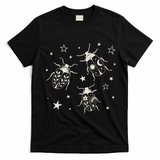 Beetle Illustration With Stars And Cosmic T-Shirt - Black