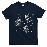 Beetle Illustration With Stars And Cosmic T-Shirt - Navy Blue