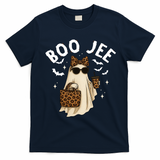 Boo JEE Boujee Ghost Halloween October Vibes T-Shirt - Navy Blue