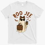 Boo JEE Boujee Ghost Halloween October Vibes T-Shirt - White