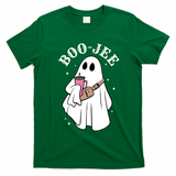 Boo Jee Funny Halloween Shopaholic Ghost T-Shirt - Irish Green