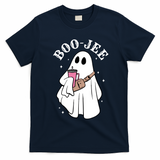 Boo Jee Funny Halloween Shopaholic Ghost T-Shirt - Navy Blue