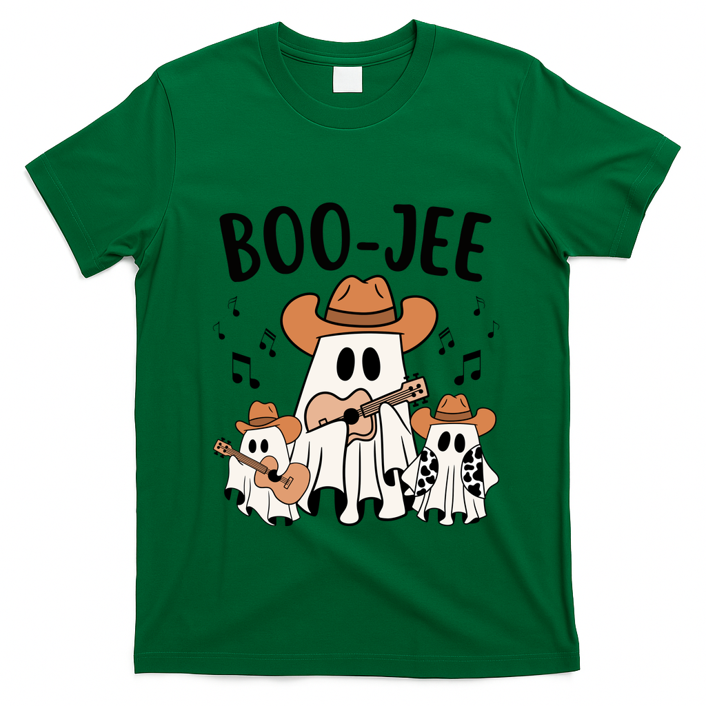 Boo Jee Ghost Funny Halloween T-Shirt - Irish Green