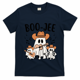 Boo Jee Ghost Funny Halloween T-Shirt - Navy Blue