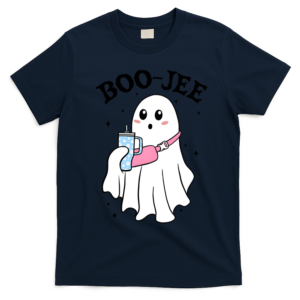 Boo Jee Halloween T-Shirt - Navy Blue