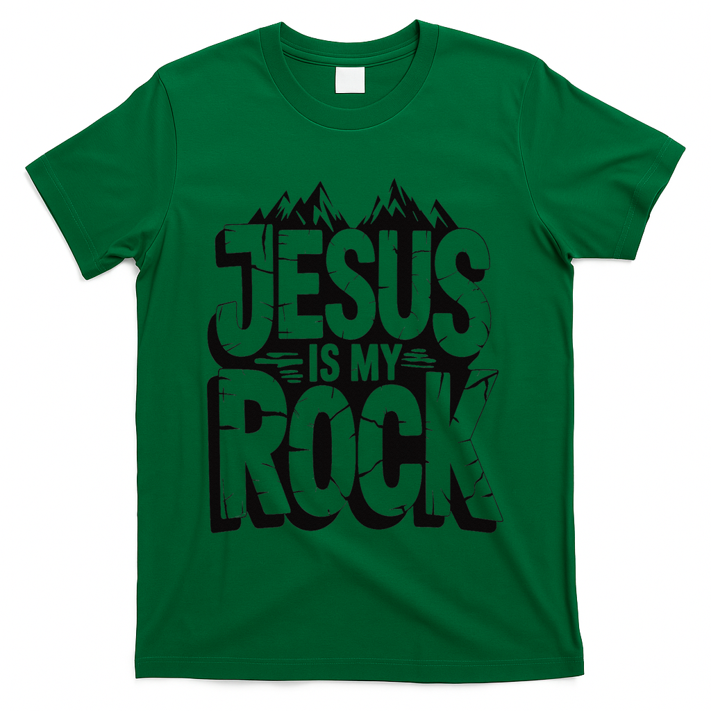 Biblical Jesus Is My Rock Christian T-Shirt