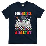 Boo Kkeeper Analyst Halloween Bookkeeper Job Matching Party T-Shirt - Navy Blue