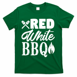 Bbq Lover 4th Of July Funny Red White Bbq Cool Gift T-Shirt - Green