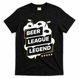 Beer League Legend Hockey Gift T-Shirt - Black