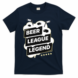 Beer League Legend Hockey Gift T-Shirt - Navy