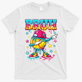 Baseball Life Style Apparel Softball Ice Cream Drip T-Shirt - White