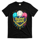 Baseball Life Style Ice Cream Drip T-Shirt