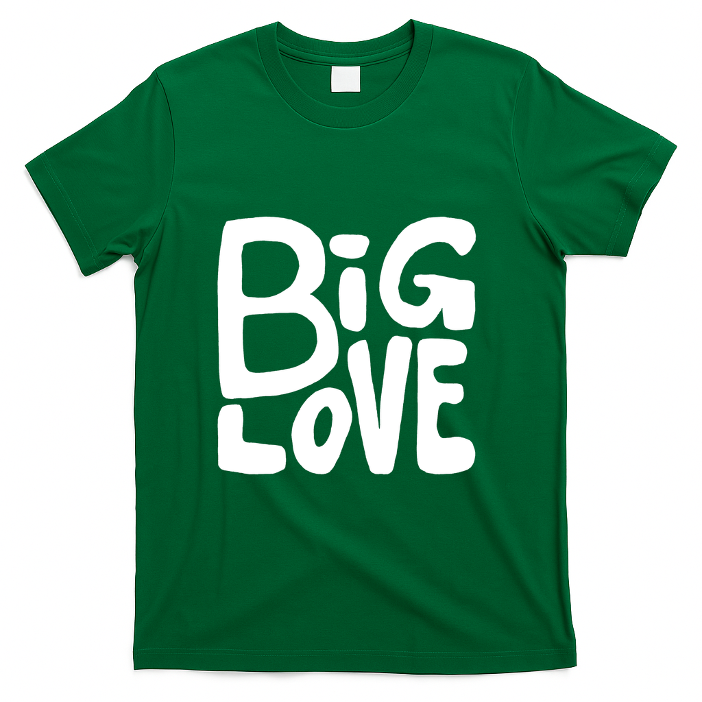 Big Love White on Black - Green