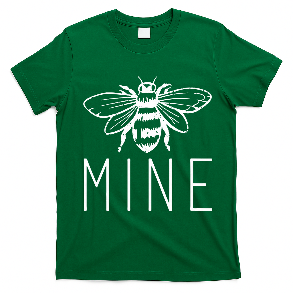 BEE MINE Bumblebee Cute Retro Valentine's Day Funny T-Shirt - Irish Green