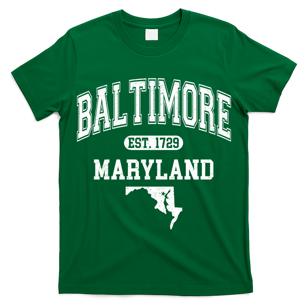 Baltimore Maryland Est. 1729 Varsity T-Shirt
