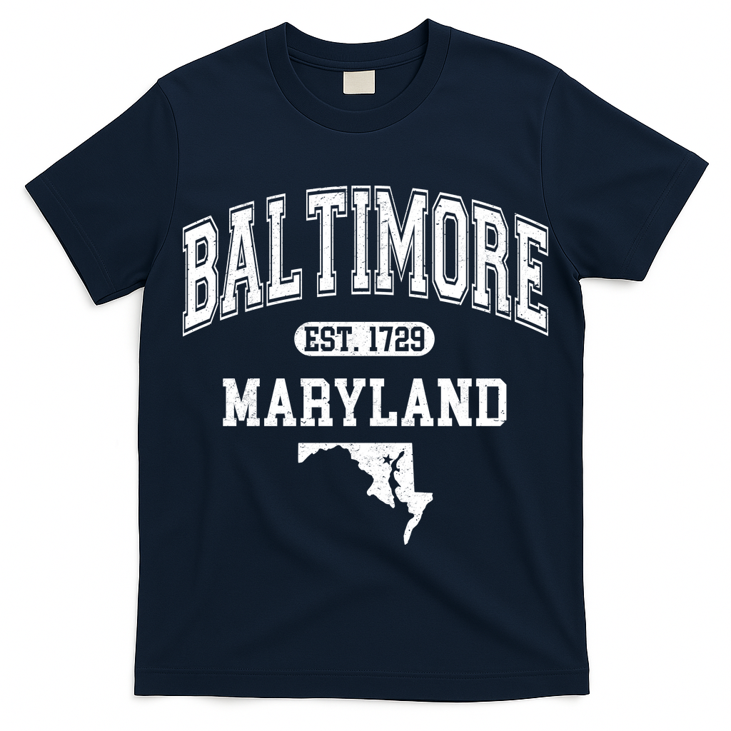 Baltimore Maryland Est. 1729 Varsity T-Shirt