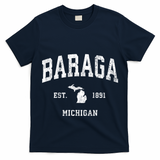 Baraga Michigan Mi Vintage Athletic Sports T-Shirt