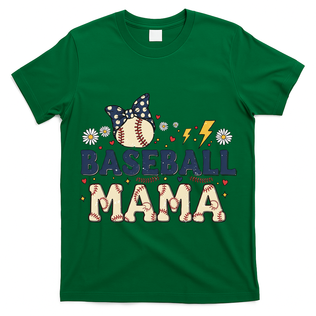 Baseball Mama Retro T-Shirt
